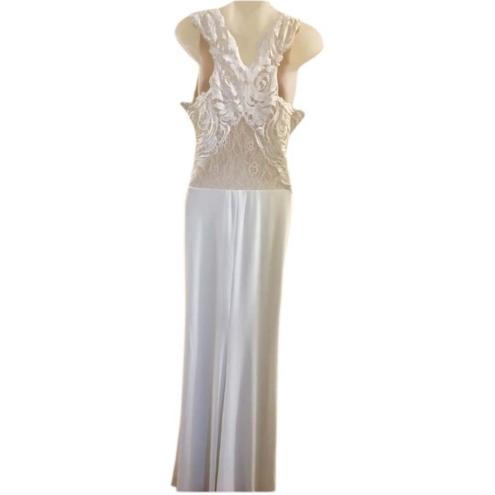 Mignon Sexy Lace White Nude Formal Dress - Picture 13 of 16